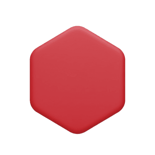 Red rounded hexagon